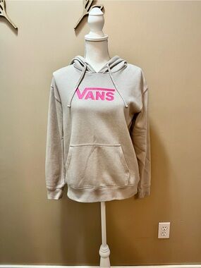 Vans Beige and Pink Women’s Hoodie XS